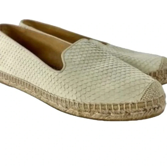 Kanna leather snake embossed espadrilles flats size 7 1/2 - Picture 2 of 6